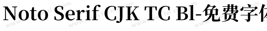 Noto Serif CJK TC Bl字体转换